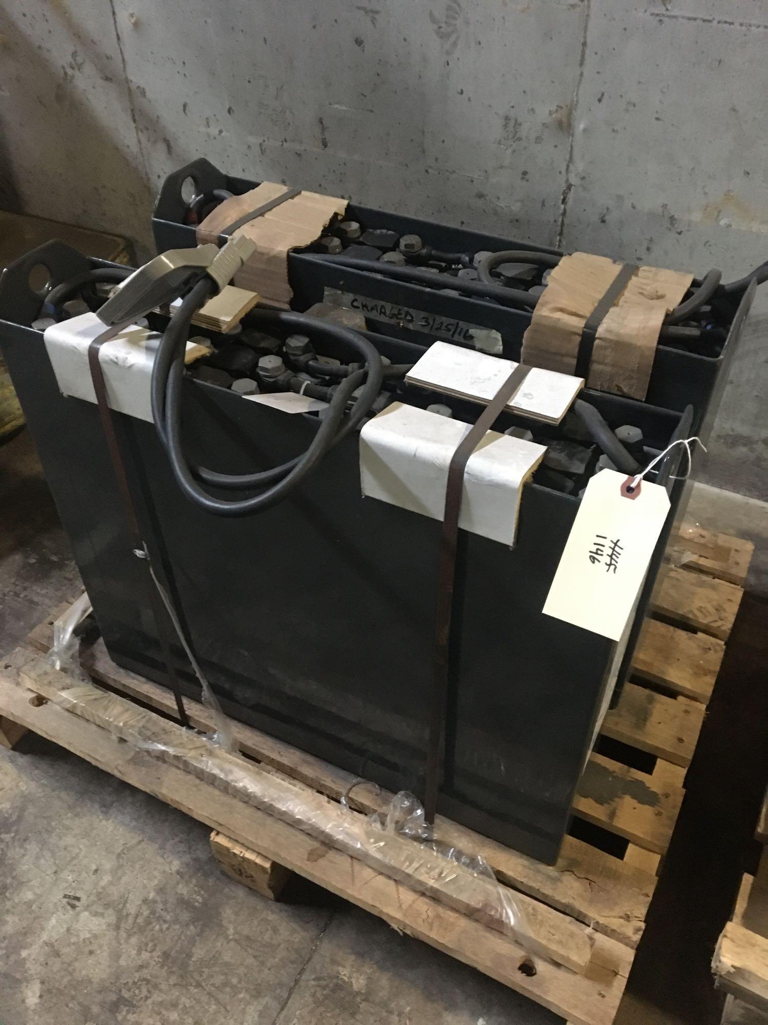 2 Jungheinrich Forklift Batteries, 24V 2 PZB 150, Ser 624674, Ser