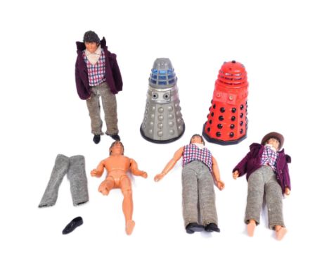 Doctor Who - a collection of original vintage 1970s action figures comprising x4 Denys Fisher 'Fourth Doctor' Tom Baker actio