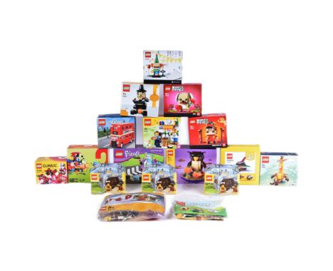 Lego - a collection of assorted boxed Lego sets / GWP Gifts with Purchase to include; x3 Brick Headz sets, 40228 Toys R Us Ge