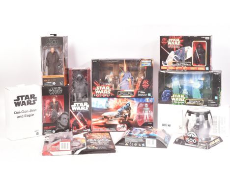 Star Wars - Action Figures &amp; Playsets - a large collection of x12 assorted boxed action figures and playsets, comprising: