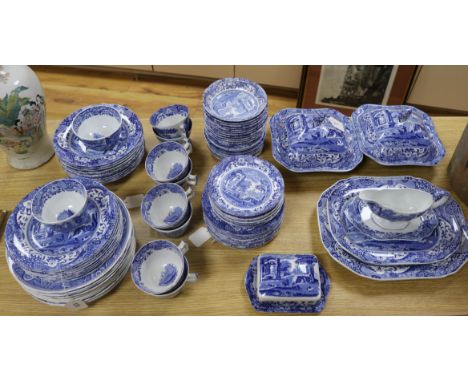 A collection of modern Spode 'Italian' pattern tableware, comprising twelve 15cm plates, twelve 19cm plates, eight 23cm plate