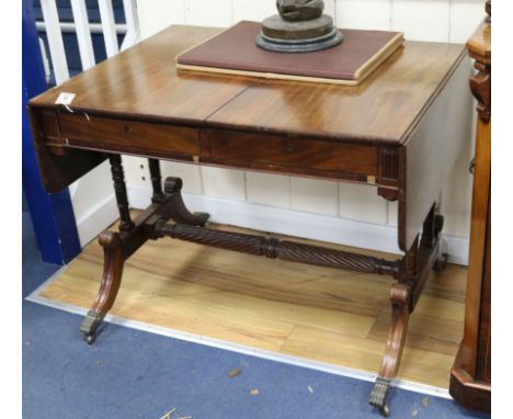 A Regency mahogany sofa table W.94cm