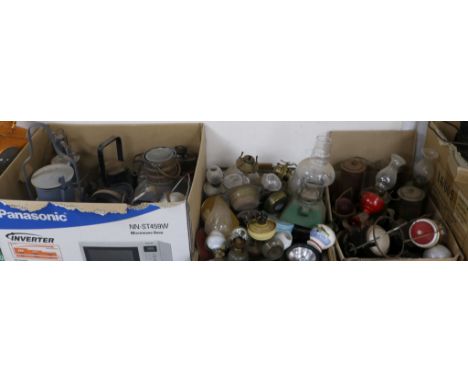 A group of lighting, including oil lamps