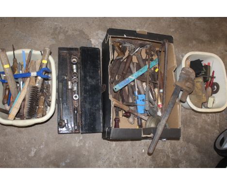 THREE TRAYS OF TOOLS