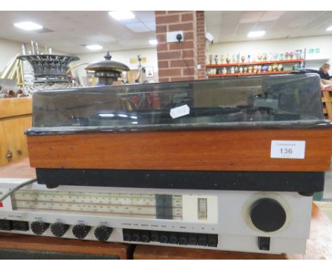 A GOLDRING LENCO GL75 TURNTABLE RECORD PLAYER TOGETHER WITH A GOODMANS ONE 10 STEREO 