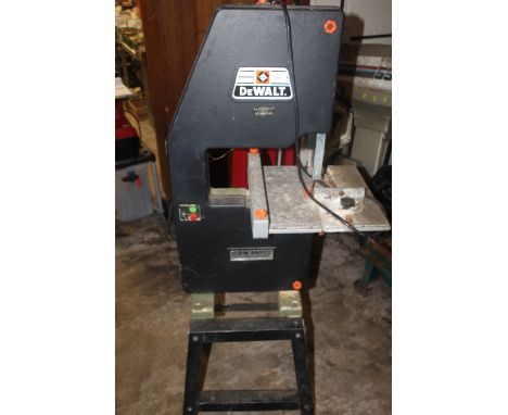 A DEWALT BANDSAW ON STAND