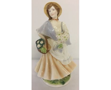 A Limited Edition Royal Worcester ceramic figurine entitled "Market Day", from Compton &amp; Woodhouse. Limited to 5,000 and 