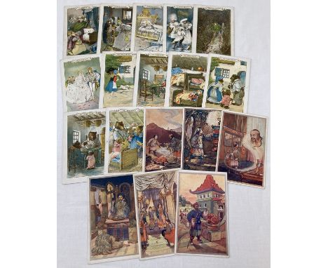 3 complete sets of 6 Sainsbury's Tea cards depicting fairy tales. Comprising cards I - VI of: Sleeping Beauty, The Three Bear