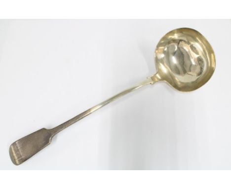 George V silver soup ladle, James Dixon &amp; Sons, Sheffield 1911, 34cm long 