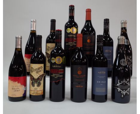 12 BOTTLES AUSTRALIAN RED WINEJen Pfeiffer 2 x The Rebel Shiraz 2020; Sam Plunkett 2 x The Butterfly Effect Cabernet Sauvigno