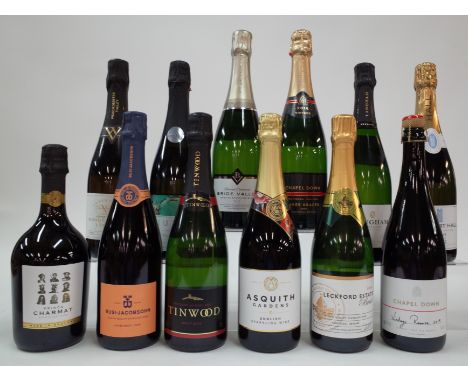 12 BOTTLES ENGLISH SPARKLING WINEPrince Charmat Brut; Busi Jacobsohn Cuvée Brut 2018; Tinwood Brut 2019; Asquith Gardens; Lec