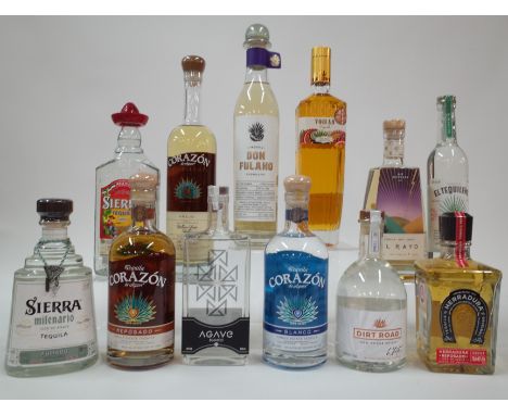 12 BOTTLES TEQUILASierra Milenario Fumado; Corazón de Agave Reposado Single Estate, Blanco Single Estate and Expressiones Añe