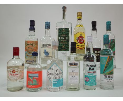 12 BOTTLES WHITE RUMRon Pampero; Yonaguni Island (50cl); Cotton + Reed; Beenleigh Artisan Distilling 3 YO; Bosun's Bay; Takam