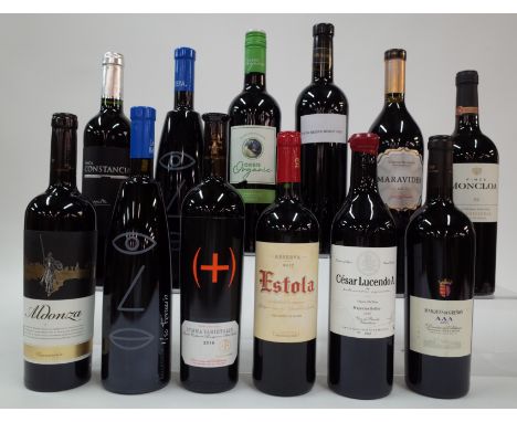 12 BOTTLES SPANISH RED WINEAldonza Dehesa de Navamarin; La Ballestera Club de la Barrica 2019 and Tinto de Guarda 2019; Marqu