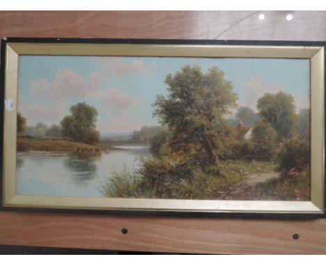R Fenson, (19th century), an oil painting, country landscape, signed and dated 1901, 32 x 67cm, framed 40 x 75cm