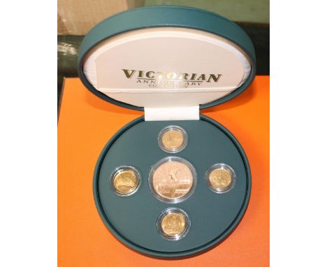 Royal Mint 2001 Victorian Anniversary Collection five-coin set, encapsulated, cased, boxed with cert. 419/750 and leaflet 