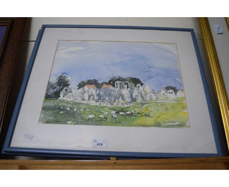 K. OHSTEN, BUNGAY MARSHES AND CASTLE ACRE, WATERCOLOURS, F/G, (2)