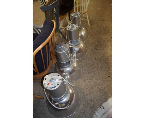 FOUR INDUSTRIAL LIGHT FITTINGS