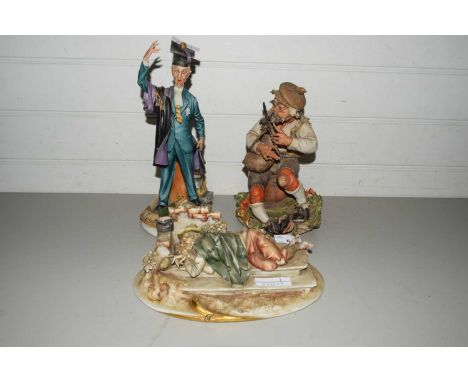 THREE CAPO DI MONTE FIGURES