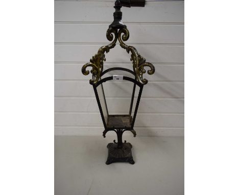 DECORATIVE METAL FRAMED TABLE STANDING LANTERN OR CANDLE HOLDER