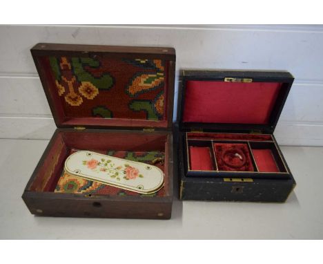 TWO VINTAGE JEWELLERY BOXES