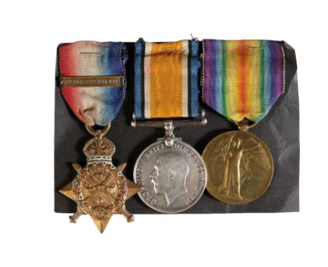 1914 STAR &amp; BAR TRIO to 10751 Pte. R. Jefferson Yorkshire L.I. Robert Jefferson enlisted on 21st September 1912. He lande