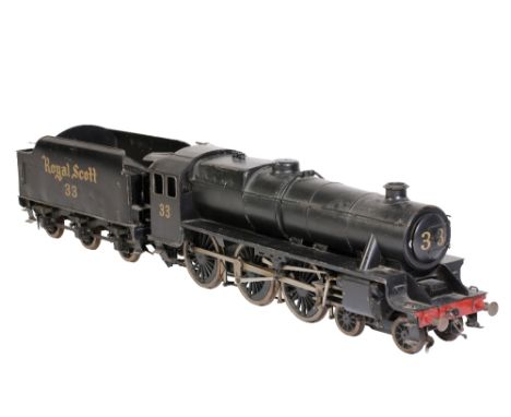 SCALE MODEL OF THE ROYAL SCOTT STEAM TRAIN AND TENDER, 102cm long 