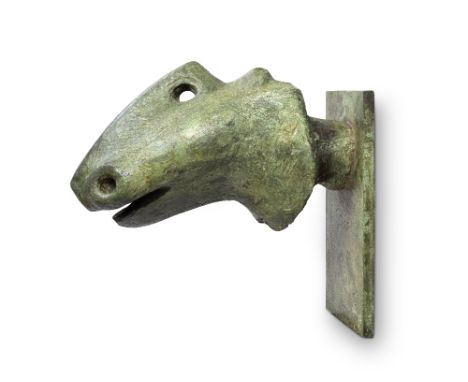 Henry Moore O.M., C.H. (British, 1898-1986)Animal Head signed and numbered 'Moore 9/10' (on the base)bronze with a green pati