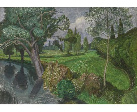 John Northcote Nash R.A. (British, 1893-1977)The River Box oil on canvas55.9 x 76.2 cm. (22 x 30 in.)Footnotes:ProvenancePent