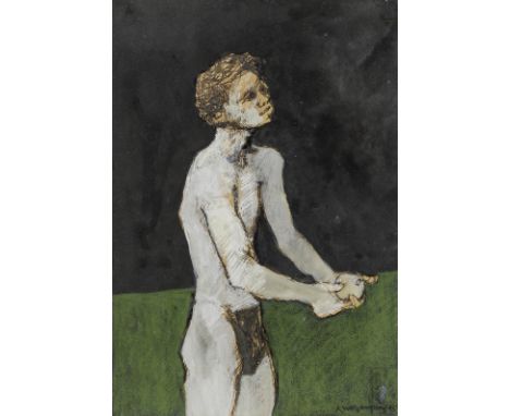 Keith Vaughan (British, 1912-1977)Boy with an Apple signed and dated 'Keith Vaughan/45' (lower right), titled and dated again