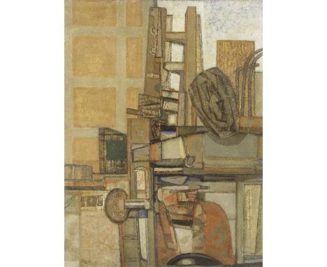 Prunella Clough (British, 1919-1999)Lorry with Ladder signed 'Clough' (lower left)oil on canvas88 x 66.7 cm. (34 5/8 x 26 1/4