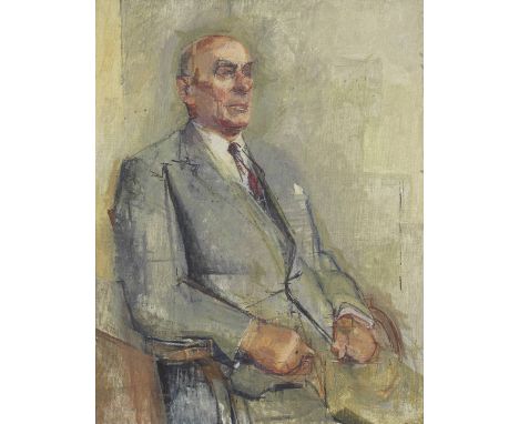 Sir William Coldstream (British, 1908-1987)Lord Rhodes of Saddleworth signed 'Coldstream' (lower left)oil on canvas92 x 71 cm