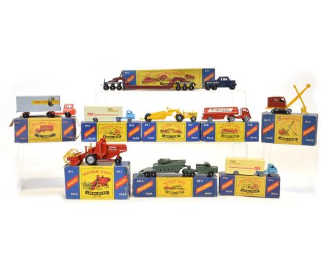 Nine Moko Lesney Matchbox Series Major Pack boxed diecast vehicles Nine Moko Lesney Matchbox Series Major Pack boxed diecast 