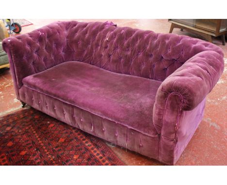 A Chesterfield drop-end sofa 161cm length 