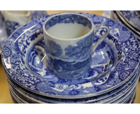 Spode 'Italian' part service, other blue and white china, Crescent & Sons part service and another 