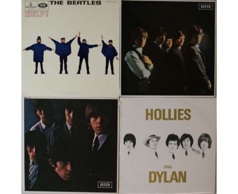 BEATLES/STONES/HOLLIES - LPs. Fab selection of 4 x LPs in highly presentable condition. Titles are The Beatles - Help! (UK mo