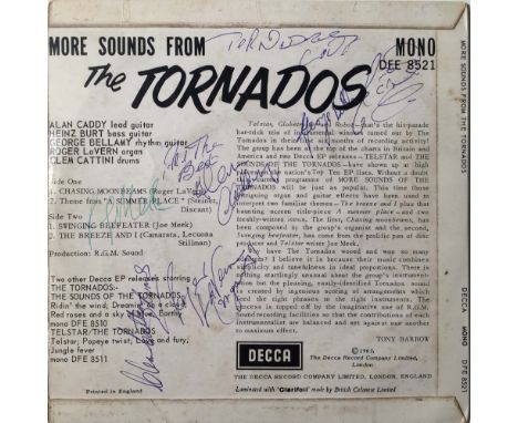 JOE MEEK AND THE TORNADOS. A copy of 'More Sounds From the Tornados' signed to reverse of sleeve in various ink in the hands 