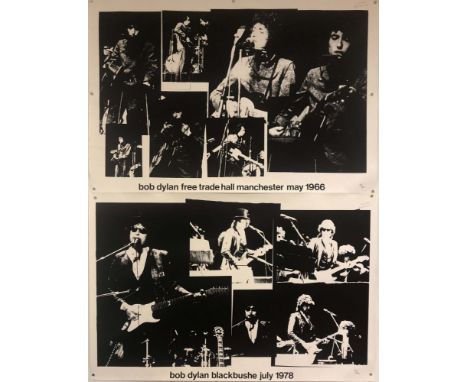 BOB DYLAN POSTERS. A set of five original posters featuring Bob Dylan playing live at notable concerts, to include Manchester