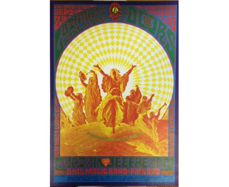 THE DOORS 1967. A second print poster from the 1967 concert at Denver Dog, with the Doors, Captain Beefheart.. and Lothar and