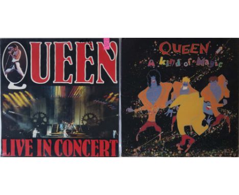 QUEEN - NEW ZEALAND PRESSING LP RARITIES. Choice bundle of 2 x very scarce NZ pressing LPs. Titles are A Kind Of Magic (orang