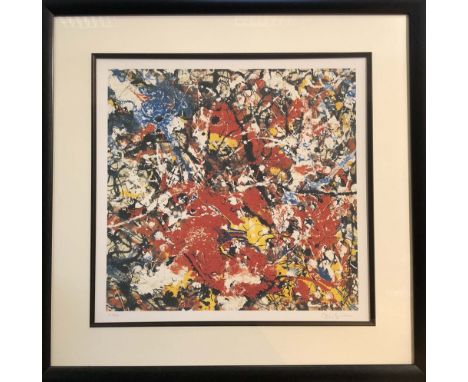 STONE ROSES JOHN SQUIRE LIMITED EDITION ELEPHANT STONE SIGNED PRINT. A mounted and framed, signed and numbered limited editio