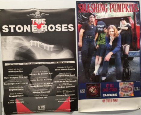 INDIE ROCK POSTERS. Three posters to include Stones Roses 1995 UK Tour Poster (23.5x33", NM condition), Smashing Pumpkins 199