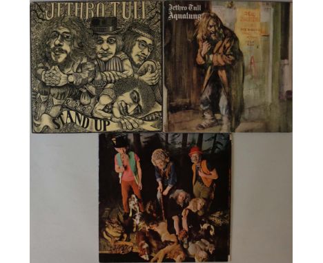 JETHRO TULL - ORIGINAL PRESSING UK LPs. Smashing trio of original UK pressing LPs. Titles are Stand Up (1st orange/black bull