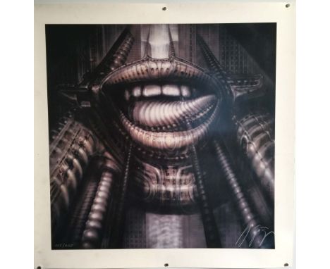 EMERSON LAKE AND PALMER - HR GIGER SIGNED ARTWORK ELP 11. A hand signed and numbered print of ELP XI by artist HR Giger, sign