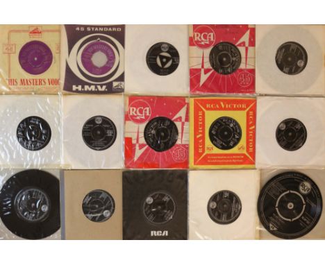 ELVIS - 7". Cracking catalogue of 35 x 7" including original UK releases and picture discs. Titles include Love Me Tender (UK