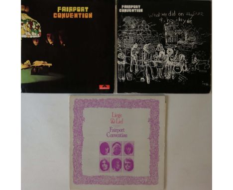 FAIRPORT CONVENTION - 1ST UK PRESSING LPs. Brilliant selection of 3 of the finest (Joe Boyd produced) Fairport albums from 19