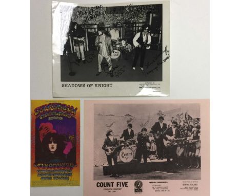 WEST COAST EPHEMERA AND ZOMBIES POSTER. To include 3 pieces of US West Coast ephemera: a Jefferson Airplane postcard addresse