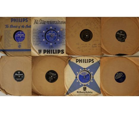 78s WITH SOME LPs. Vintage collection of around 300 x (mainly UK label) 10" 78RPM shellac recordings and also with around 51 
