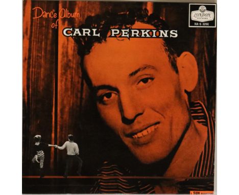 CARL PERKINS - DANCE ALBUM OF LP (UK LONDON HA-S 2202). Tremendous final upgrade copy of the debut LP from Carl Perkins (UK L