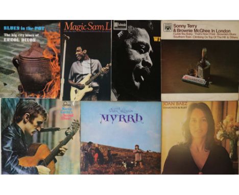 BLUES/FOLK - LPs. Magic pack of 7 x LPs. Titles are Errol Dixon - Blues In The Pot (UK Decca SKL 4962 - fantastic Ex+ record 